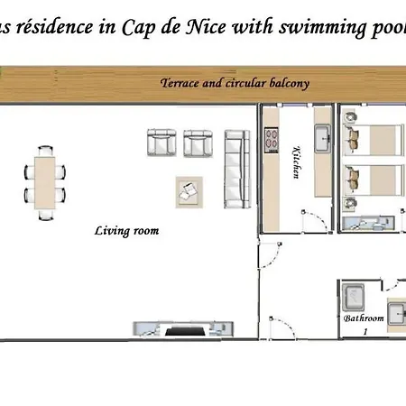 Appartement Prestige Cap De Nice- Swimming Pool Terrace -2br